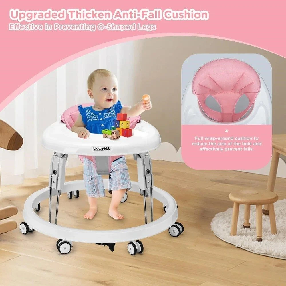 Uuoebb Baby Walker with Removable Tray and Height Adjustment - photo 3