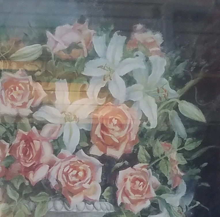 Very Large High Quality Floral Still Life Print Or Painting - photo 2