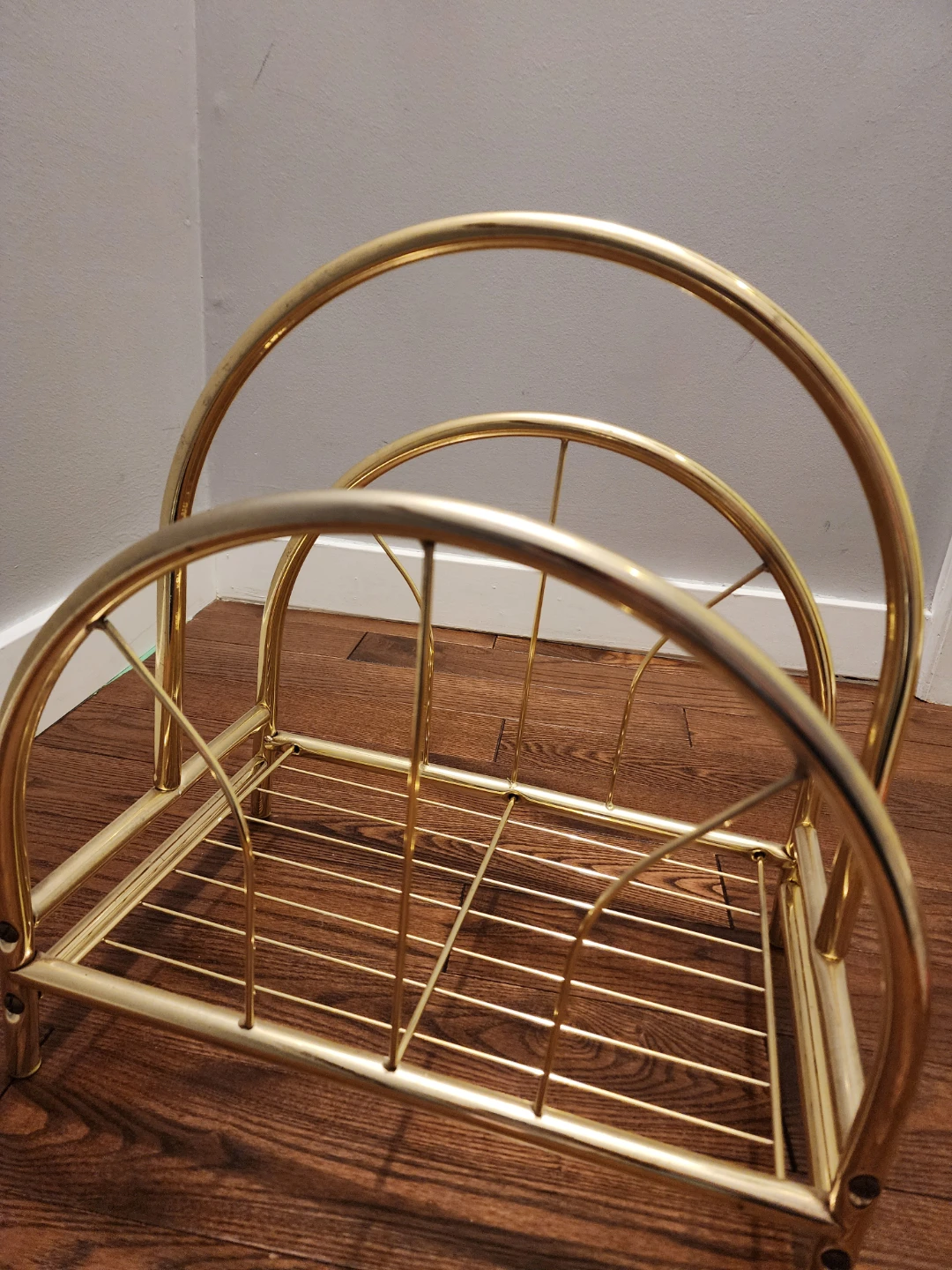 Gold Metal Magazine Rack