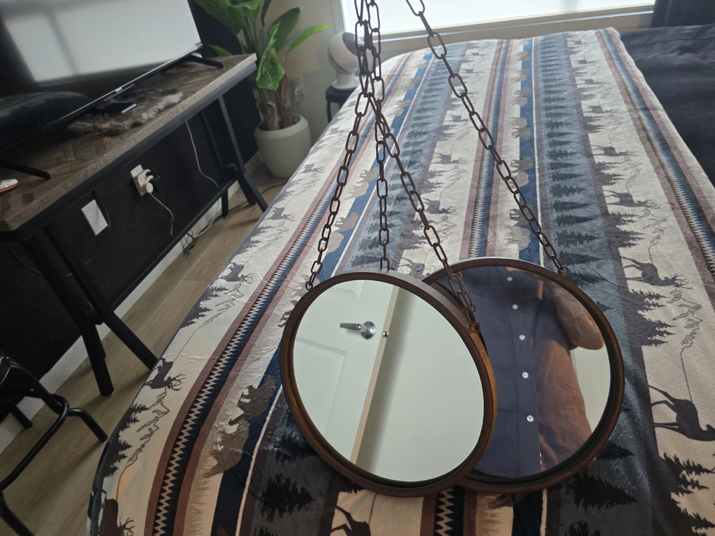 Decorative Hanging Mirrors - Set of 2