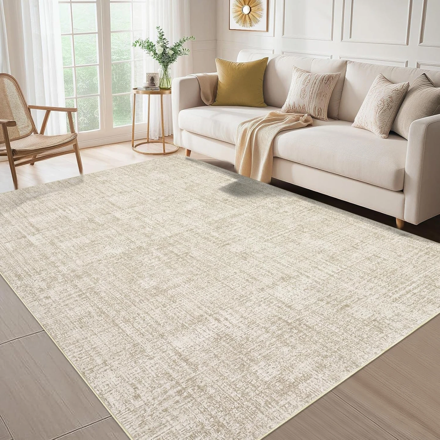 GarveeHome Modern Solid Area Rug 9x12 Machine Washable