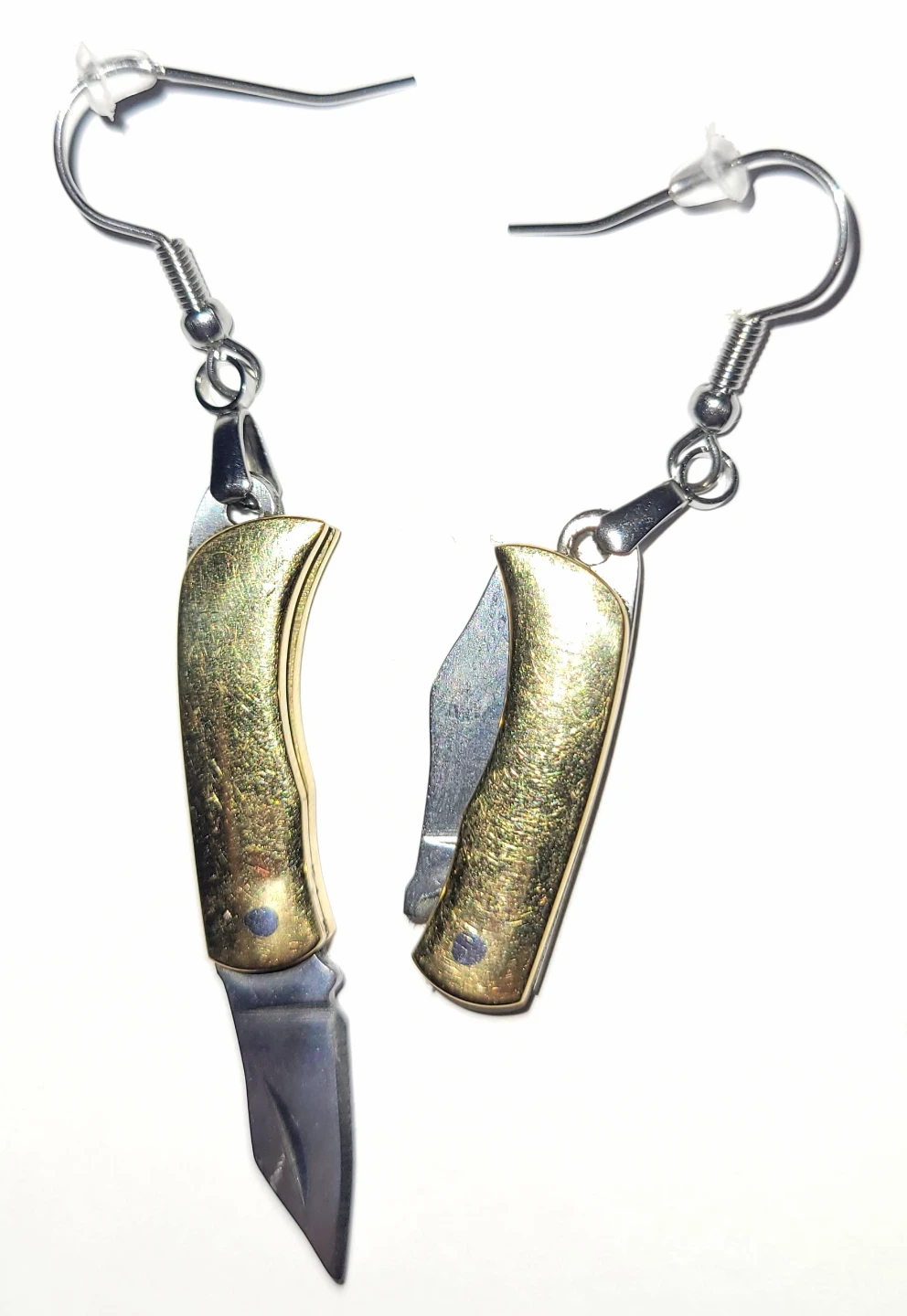 Miniature Folding Knife Earrings - 3 Different Colors Available - photo 4