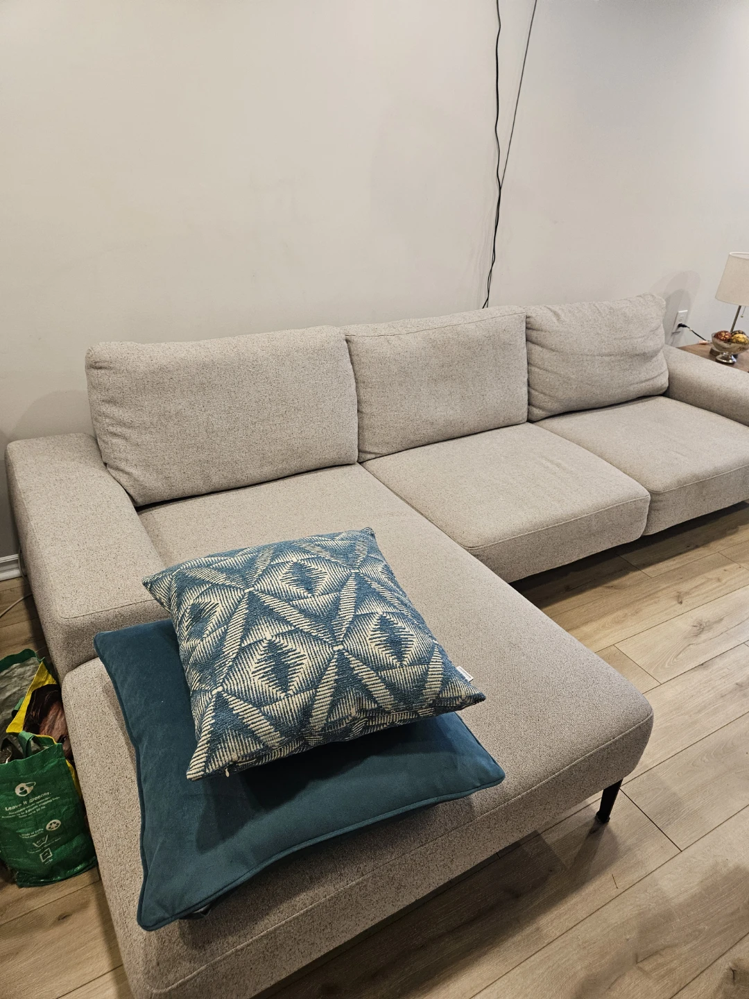 Light Grey Sectional Sofa - photo 4