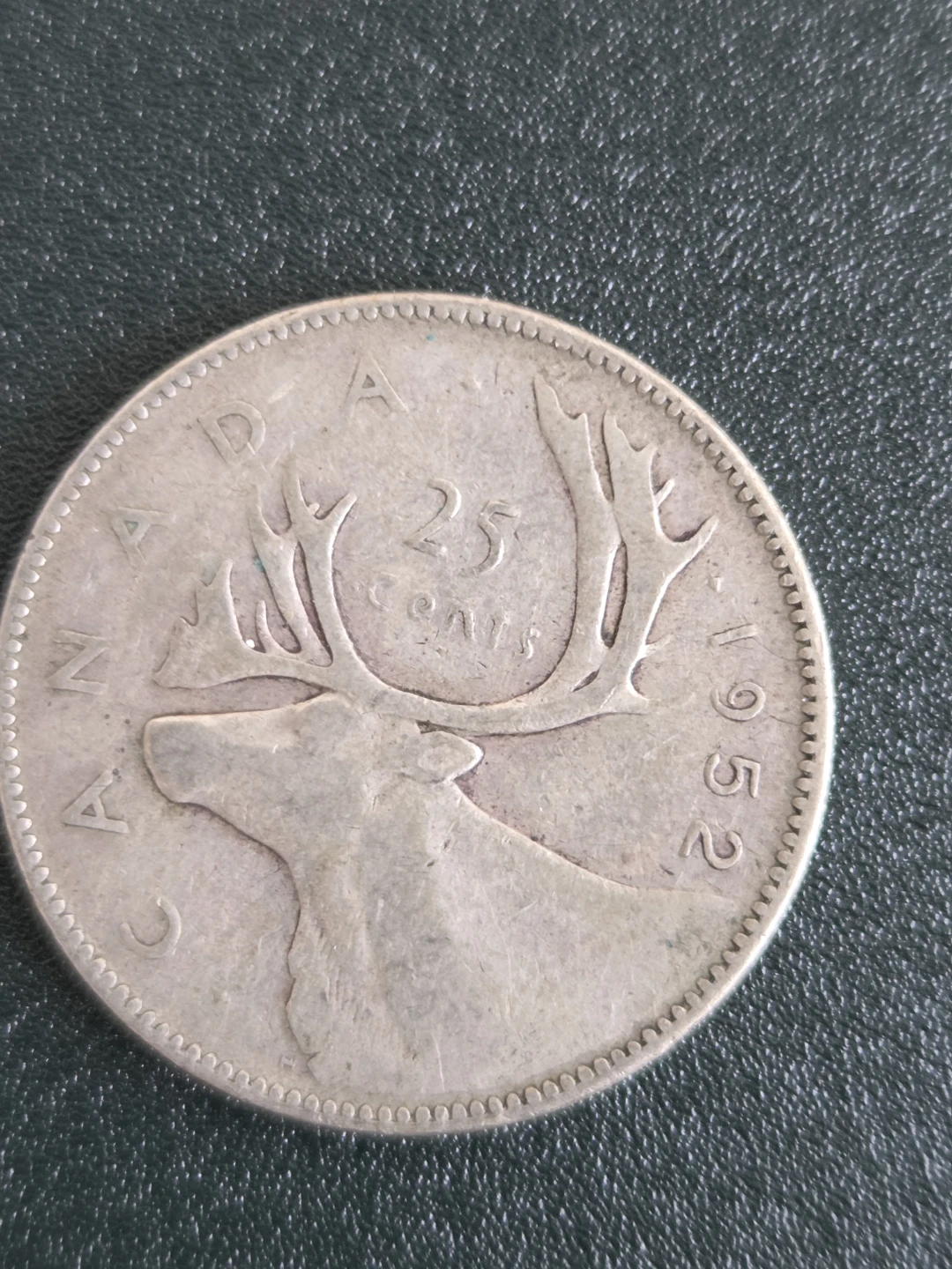 1952 Canada 25 Cents Coin Silver - photo 2