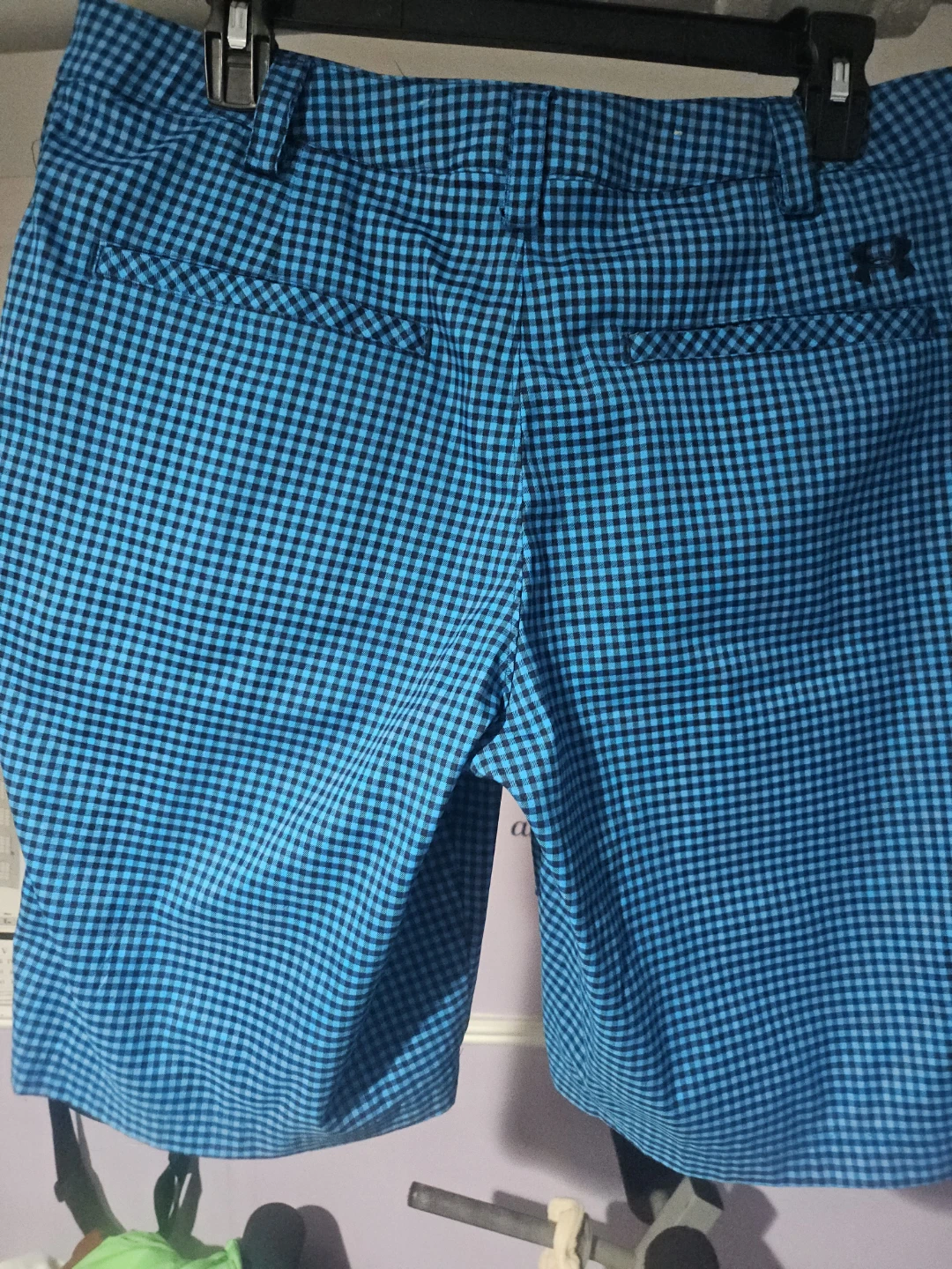 Under Armour Blue Gingham Golf Shorts - photo 3