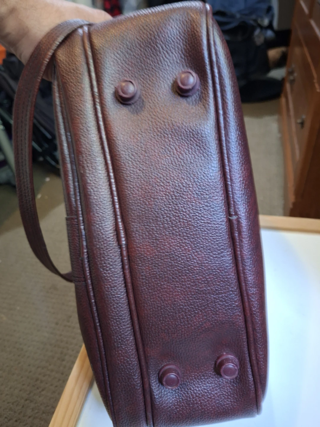 Impala Vintage Burgundy Faux Leather Travel Bag - photo 4
