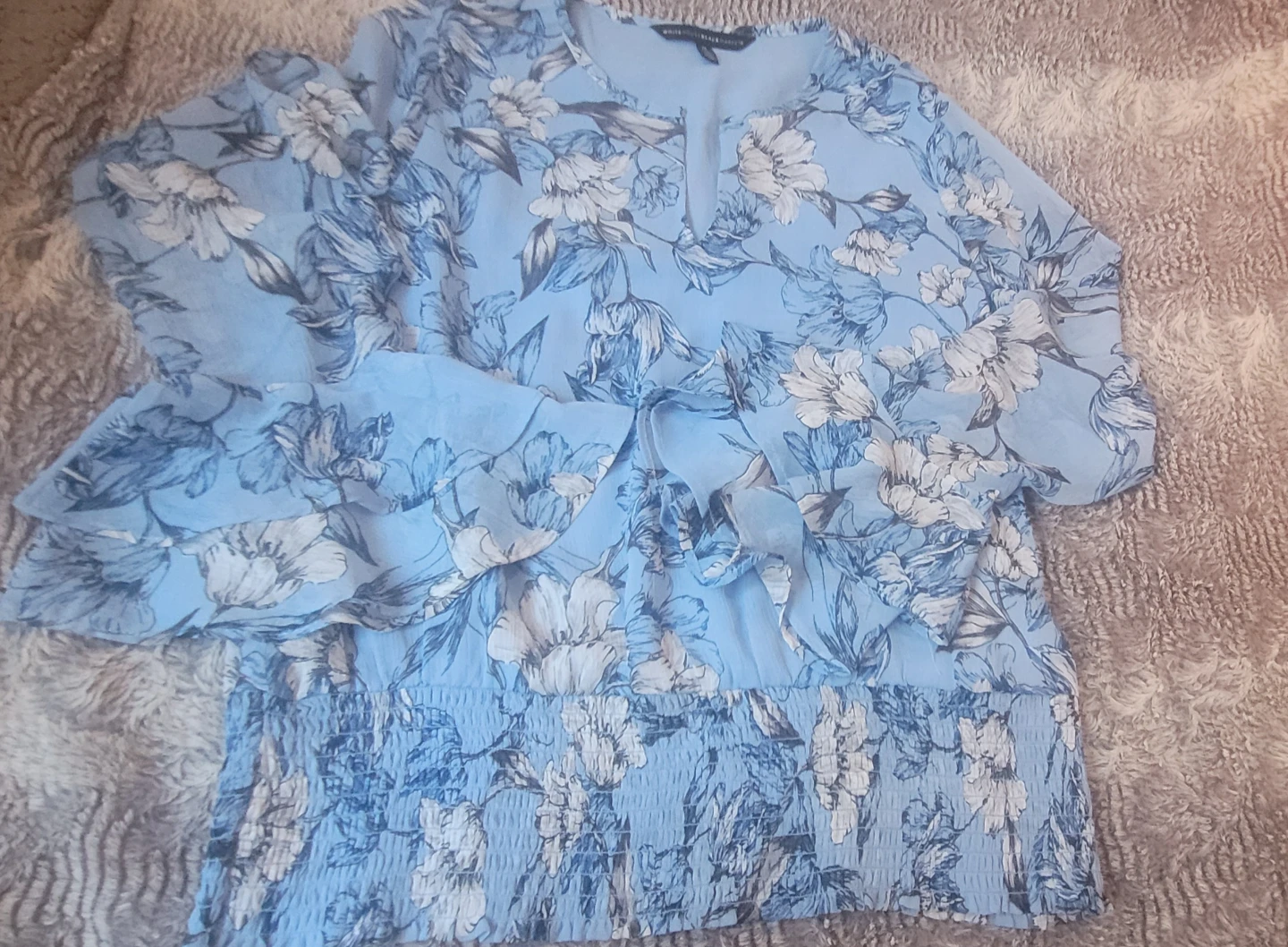 White House Black Market Floral Blouse