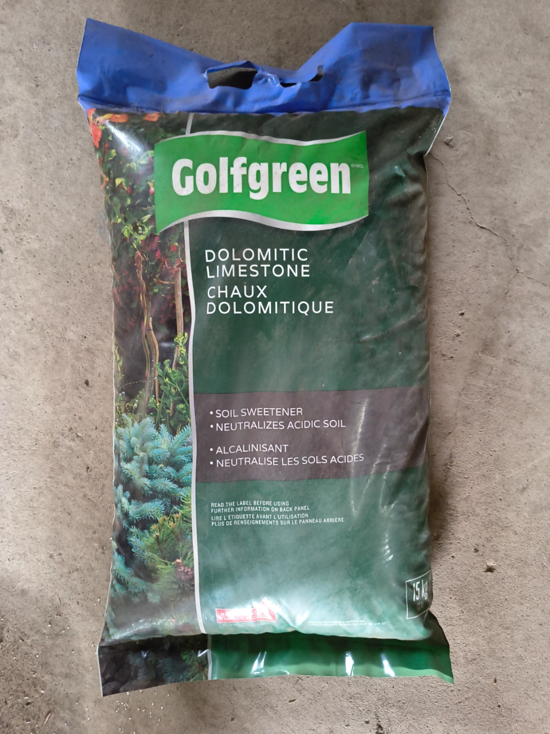 4 of these (15kg) packages of Golfgreen Limestone Soil Sweetener