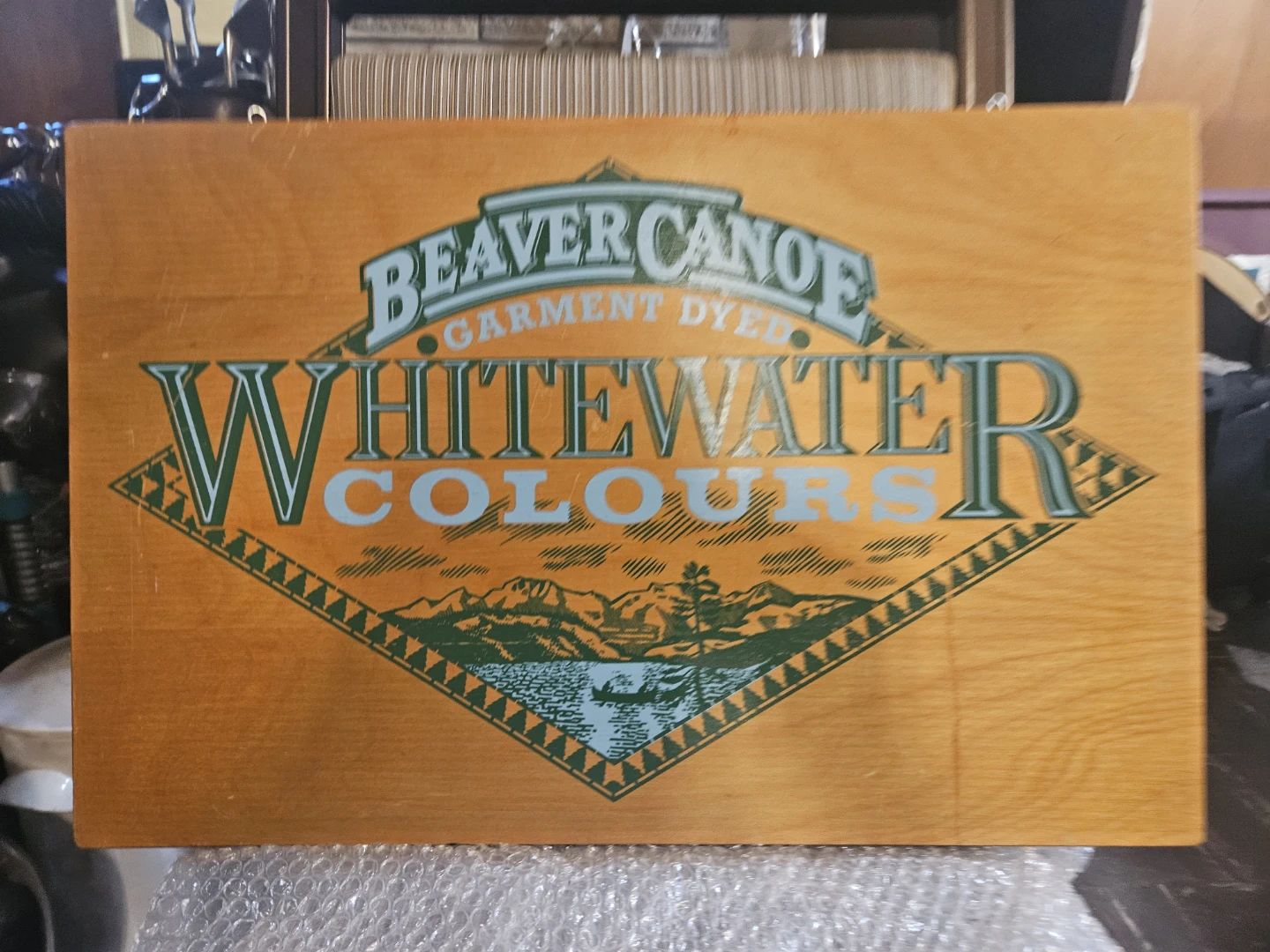 Beaver Canoe Whitewater Colours Wooden Sign - photo 2