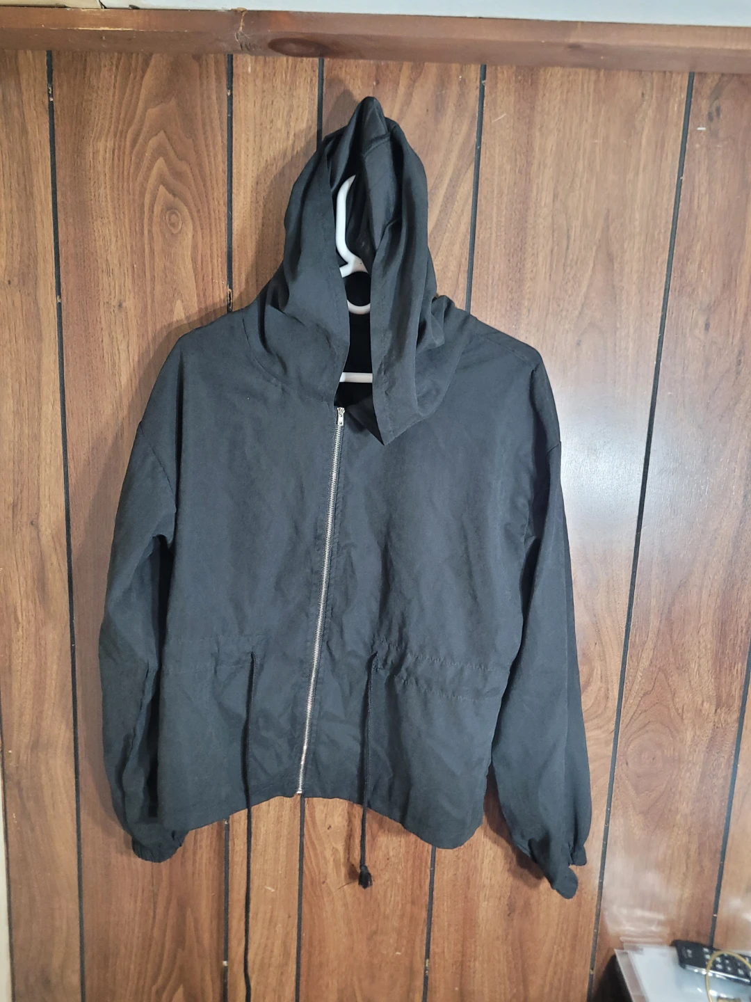SHEIN Black Hooded Jacket