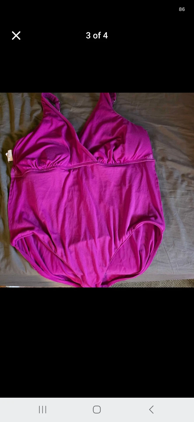 New Pink One-Piece Swimsuit Size 20 - photo 3