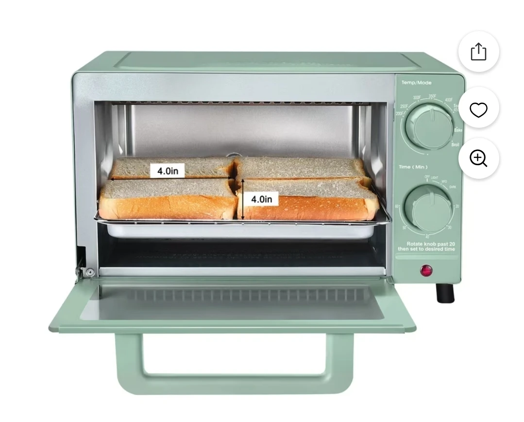 MAINSTAYS 4-Slice Toaster Oven MINT " NEW " - photo 3