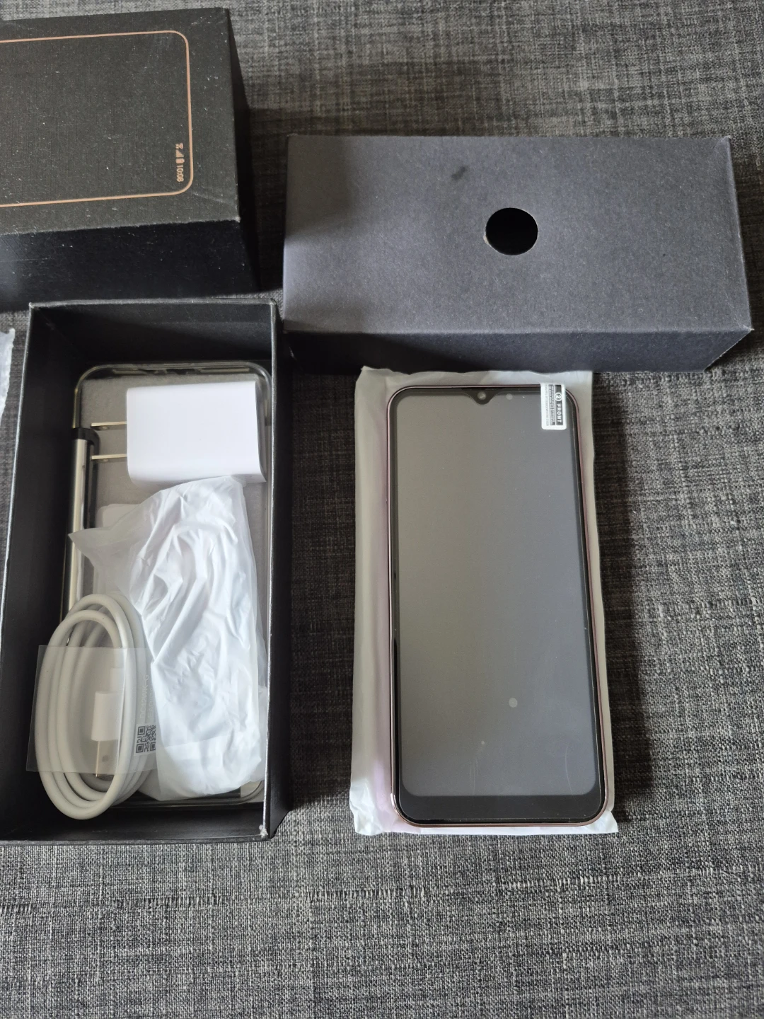 Smartphone with Charger and Cable