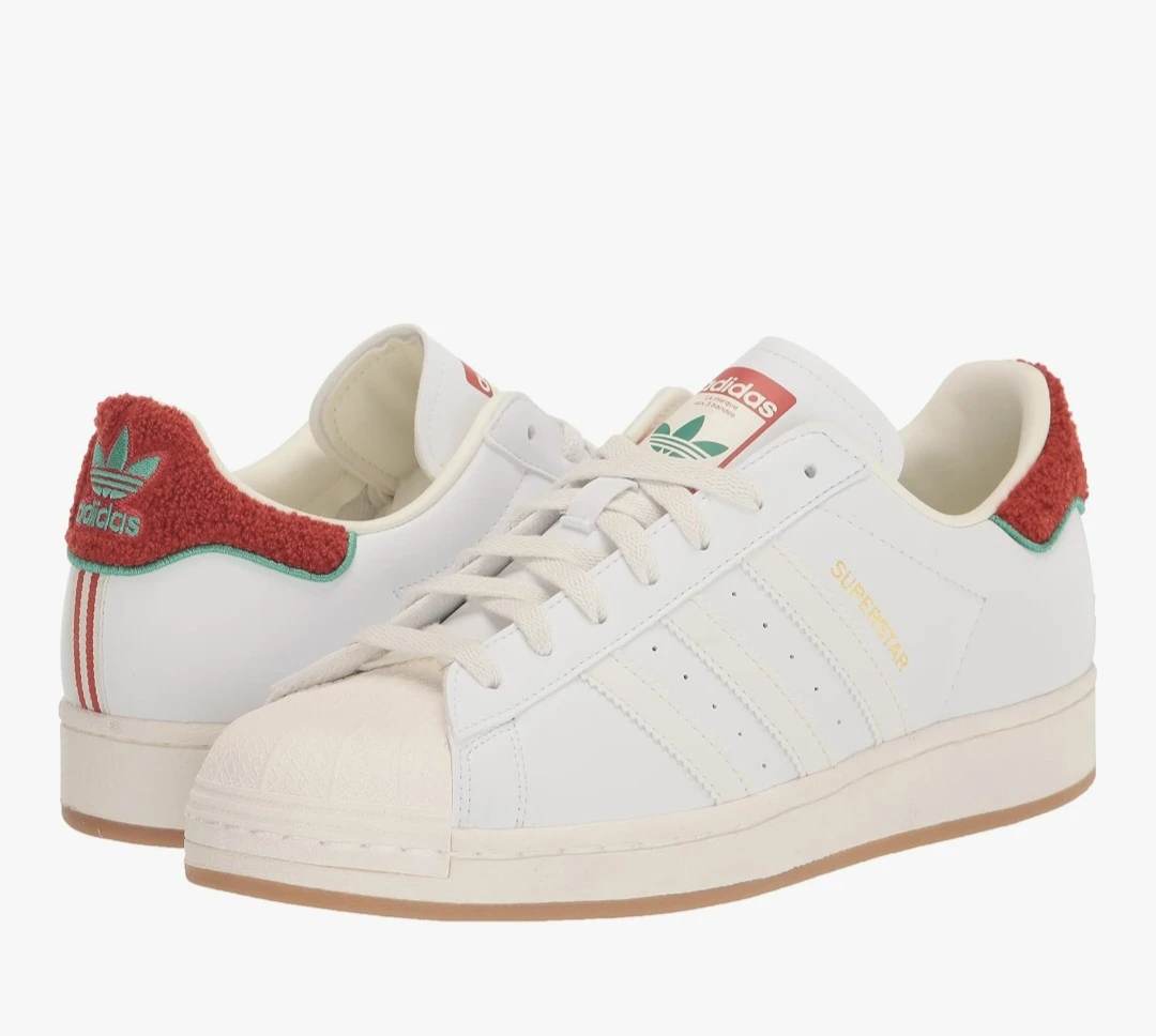 Adidas Superstar White Red Green
