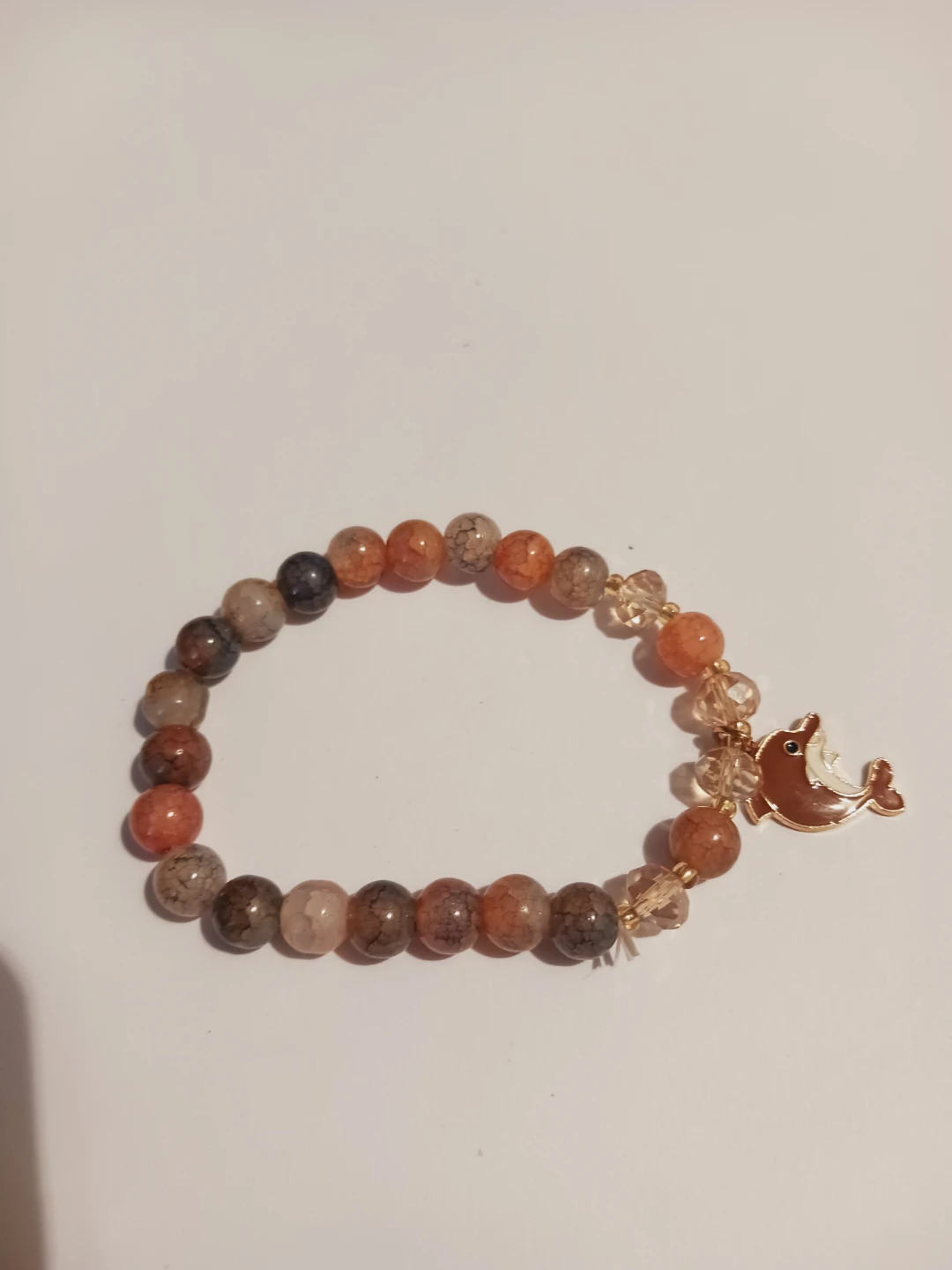 Stone Beaded Bracelet with  Dolphin Charm - photo 3