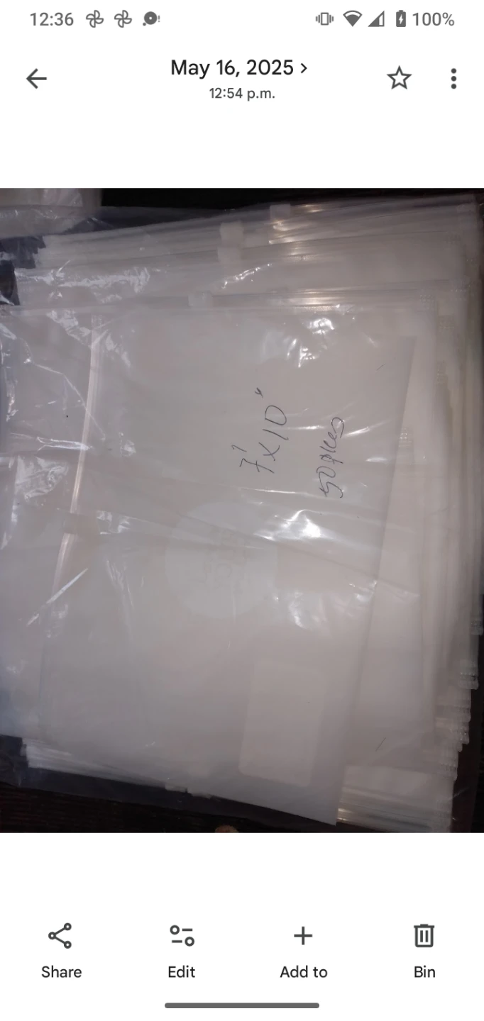 New vinyl ziplock Bags - 2 sizes  in 50 packs - photo 2