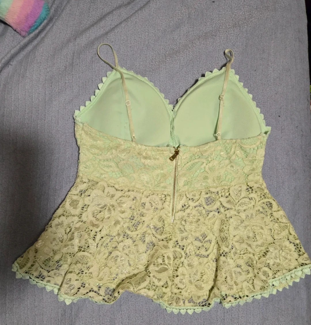 Mint Lace Peplum Top ⚽ - photo 2