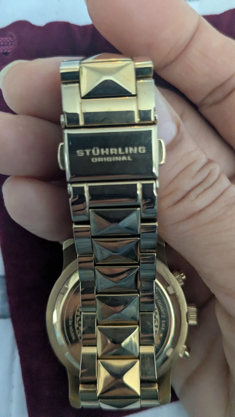 Stuhrling Original Gold Tone Chronograph Watch - photo 2
