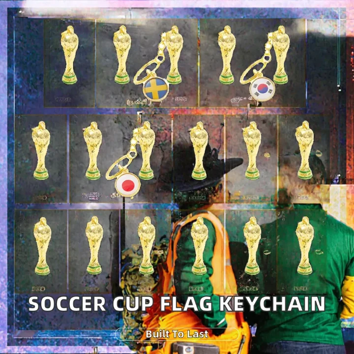 Soccer Cup Flag Keychains - photo 2