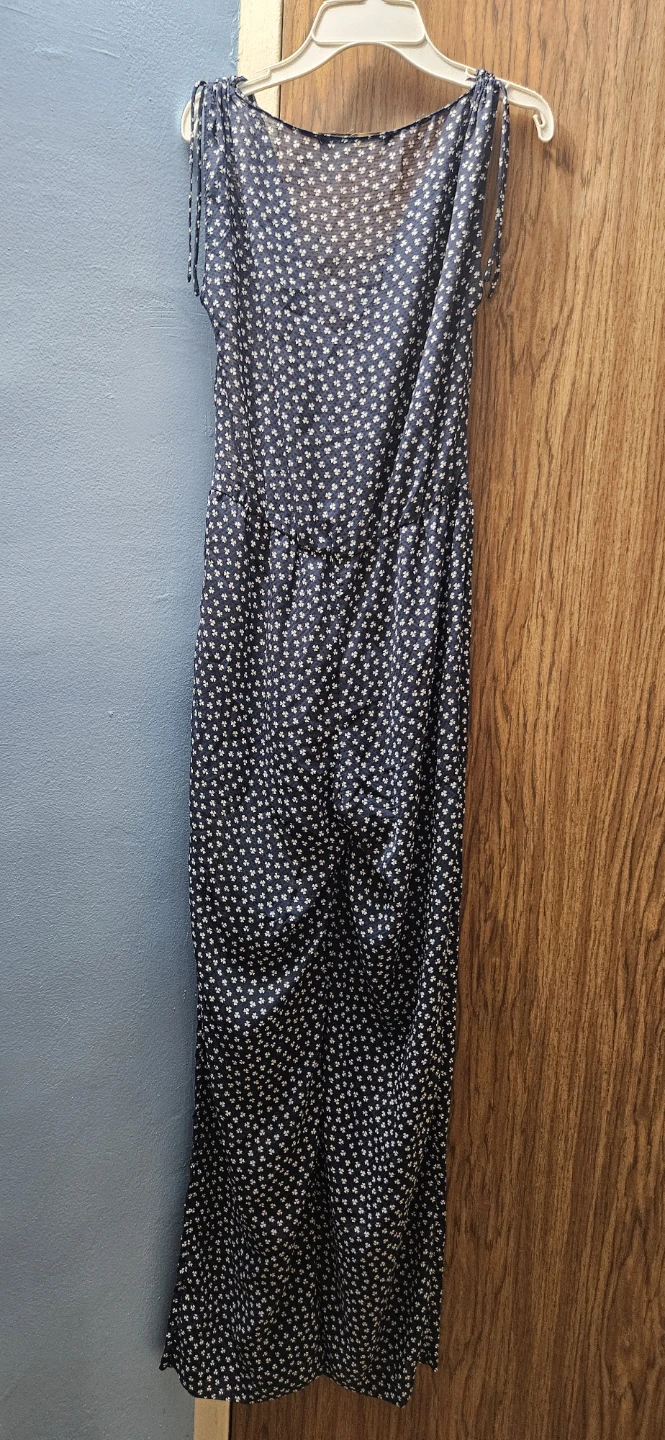Zara Basic Navy Floral Jumpsuit - photo 2