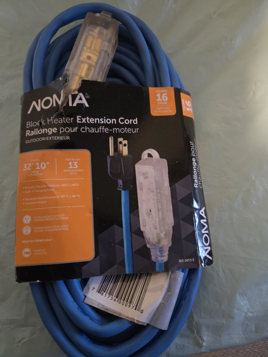 NOMA Block Heater Extension Cord (32FT 10")