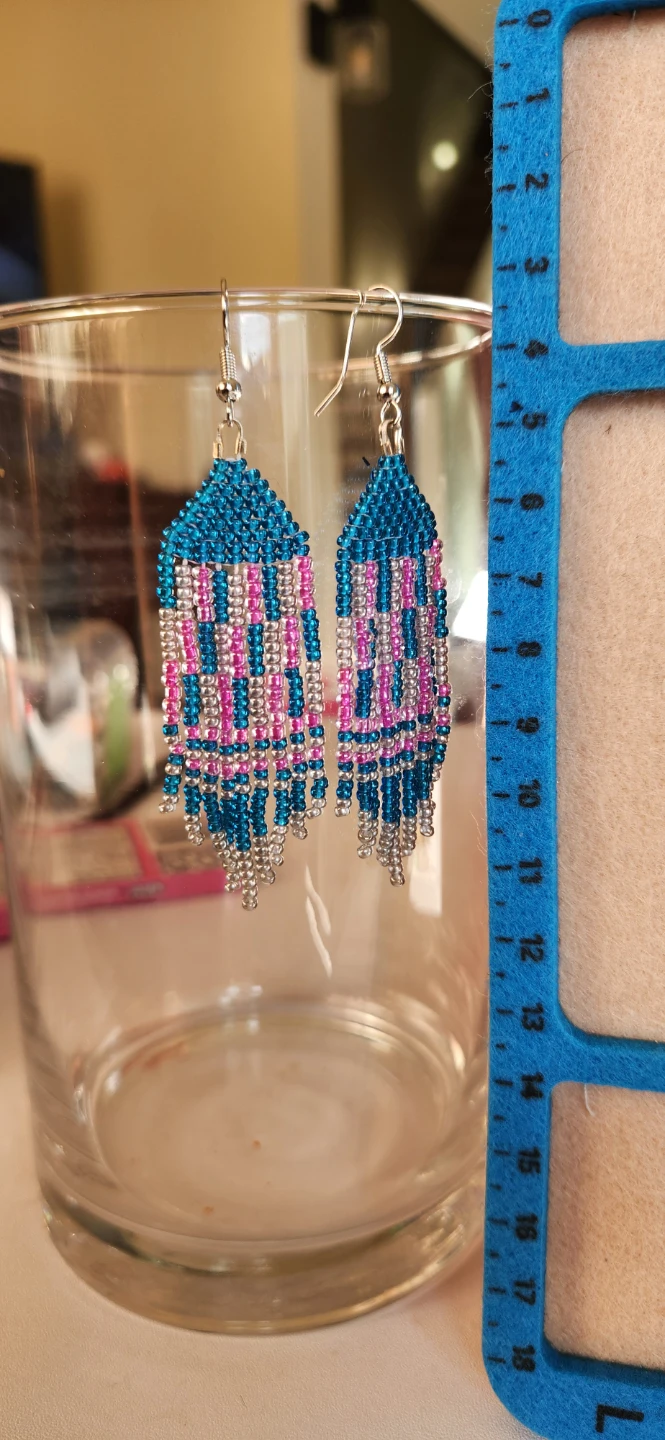 Beaded Hoop Earrings
