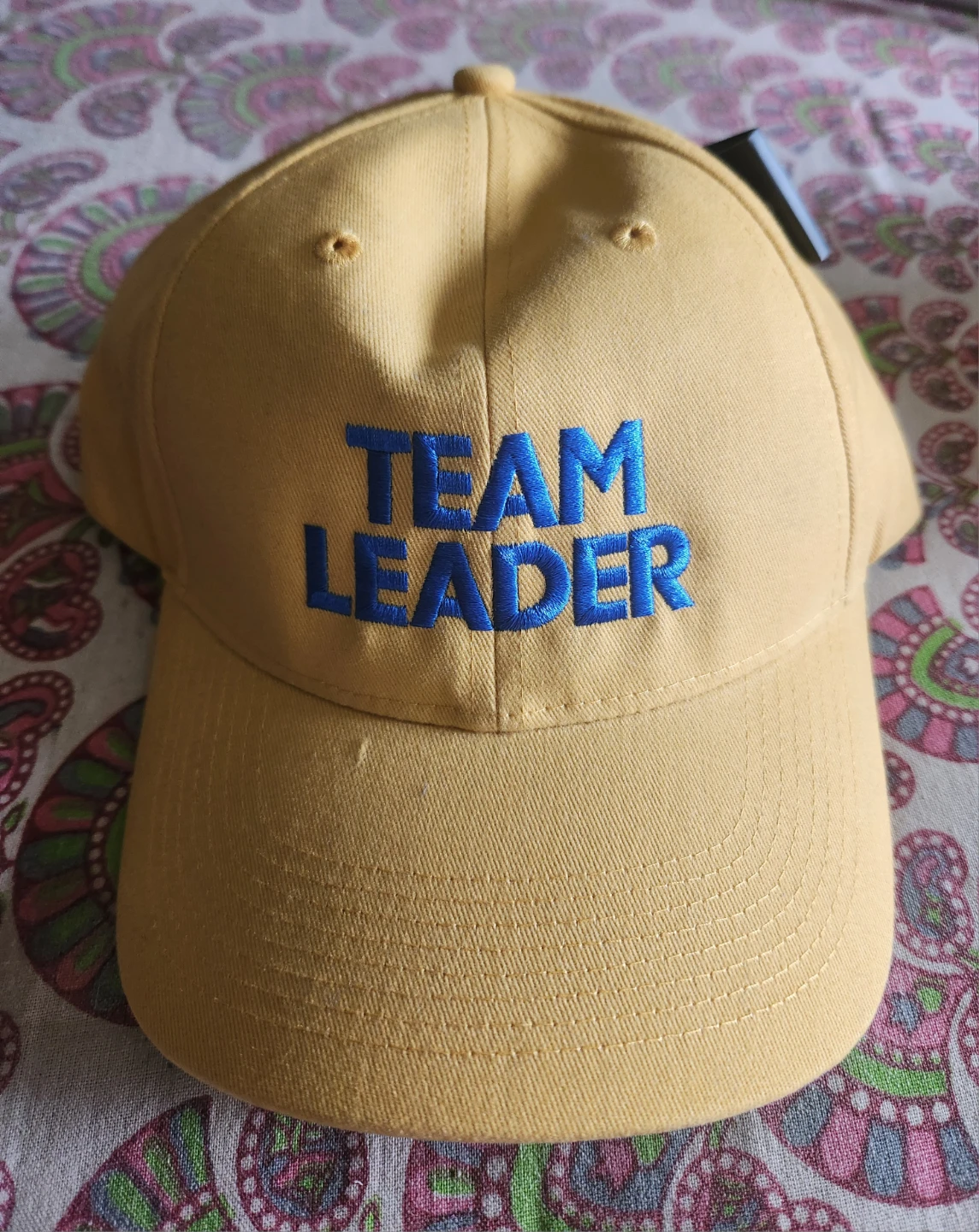 Yellow "TEAM LEADER" Baseball Cap
