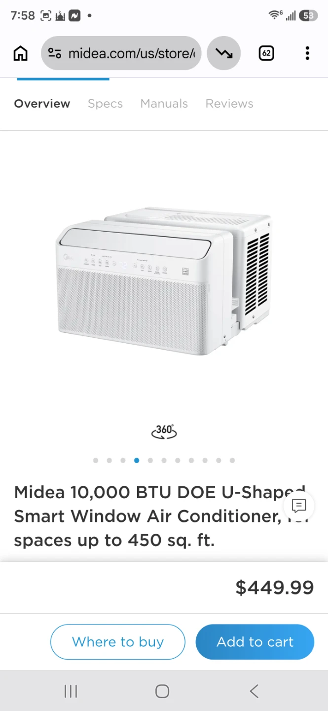 Midea 10000 BTU U-Shaped Smart Window Air Conditioner - photo 2