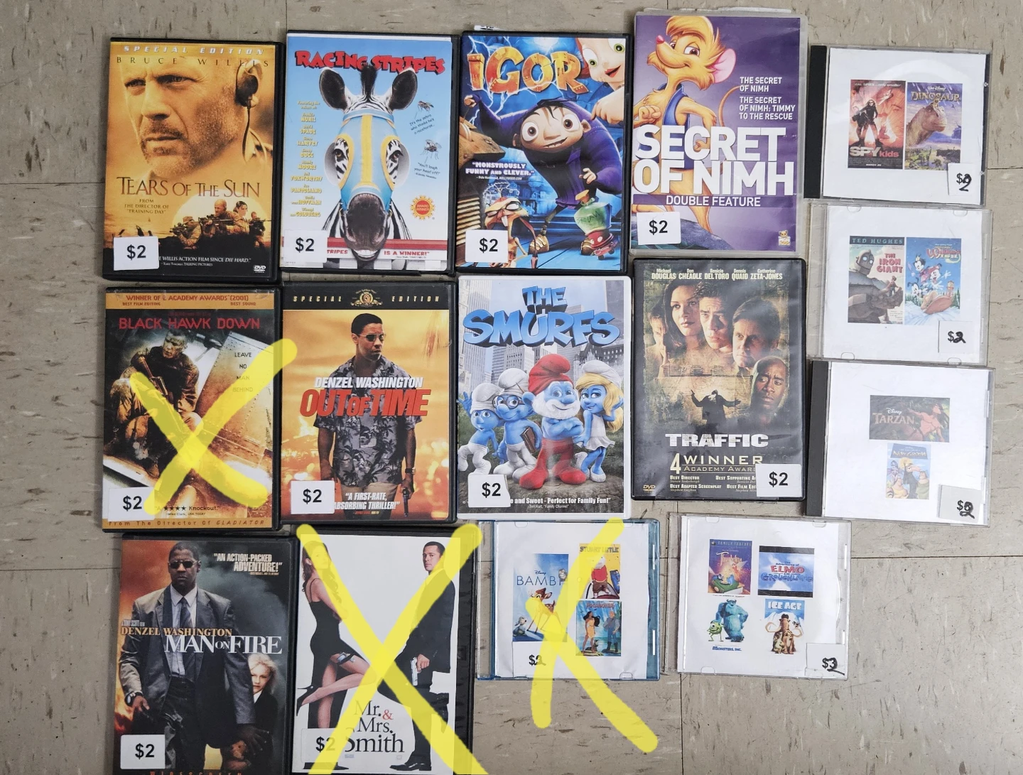 DVD Movies $2 Each