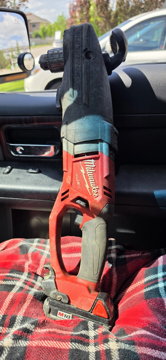 Milwaukee FUEL Super Hawg side drill.
