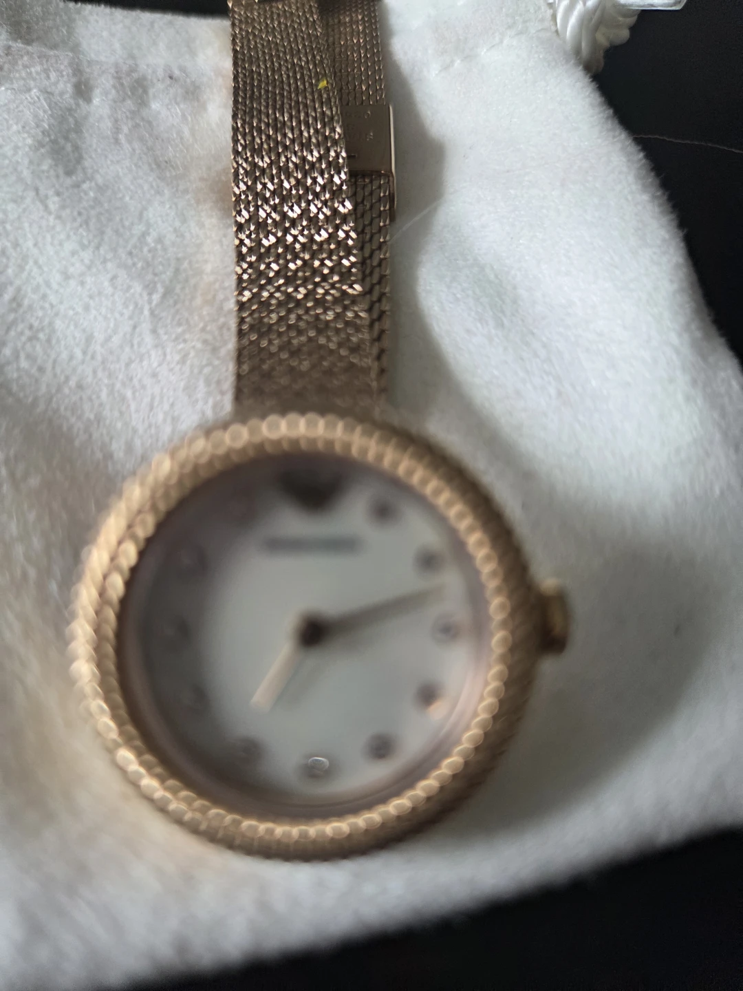 Emporio Armani Rose Gold Mesh Watch - photo 2