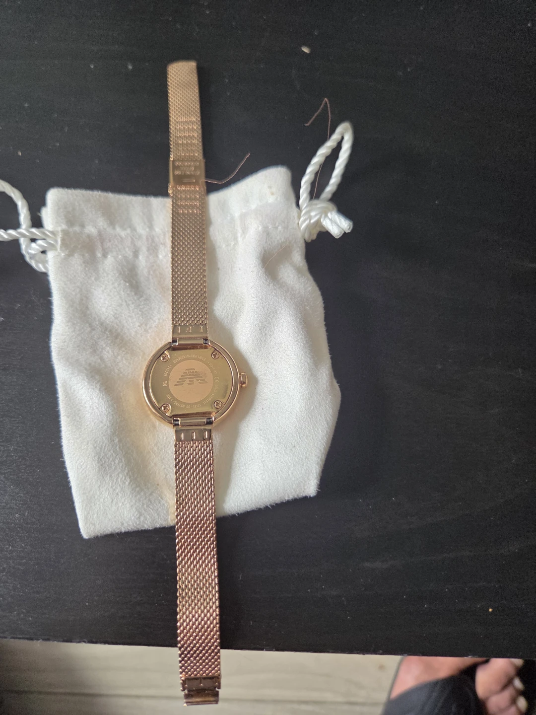 Emporio Armani Rose Gold Mesh Watch - photo 3