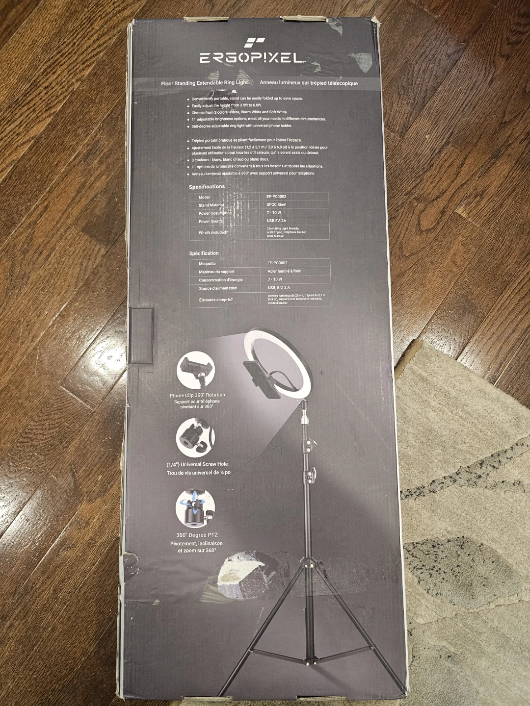 ERGOPixel Floor Standing Extendable Ring Light - photo 2