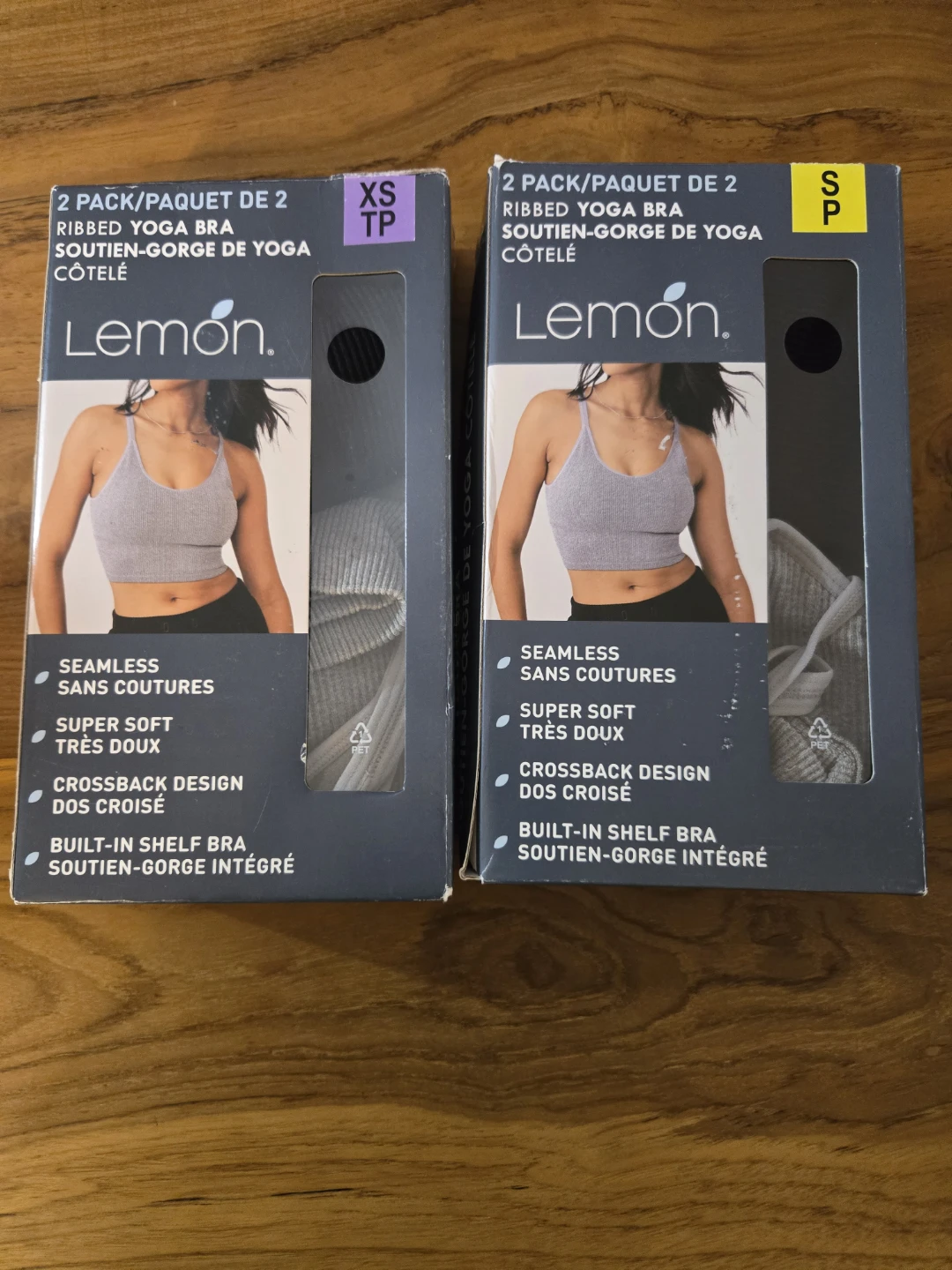 Lemon 2 Pack Ribbed Yoga Bra