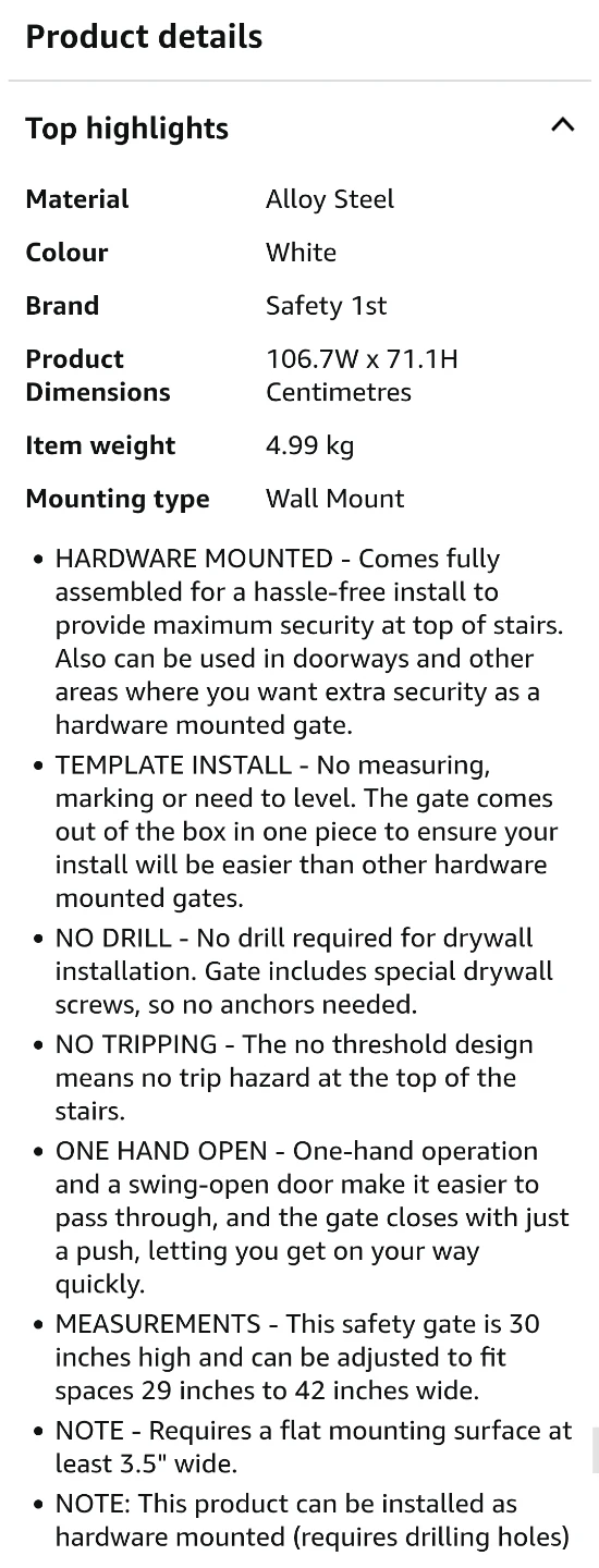 Safety 1st Ready Baby & Pet Gate - New (Never Installed) - photo 4