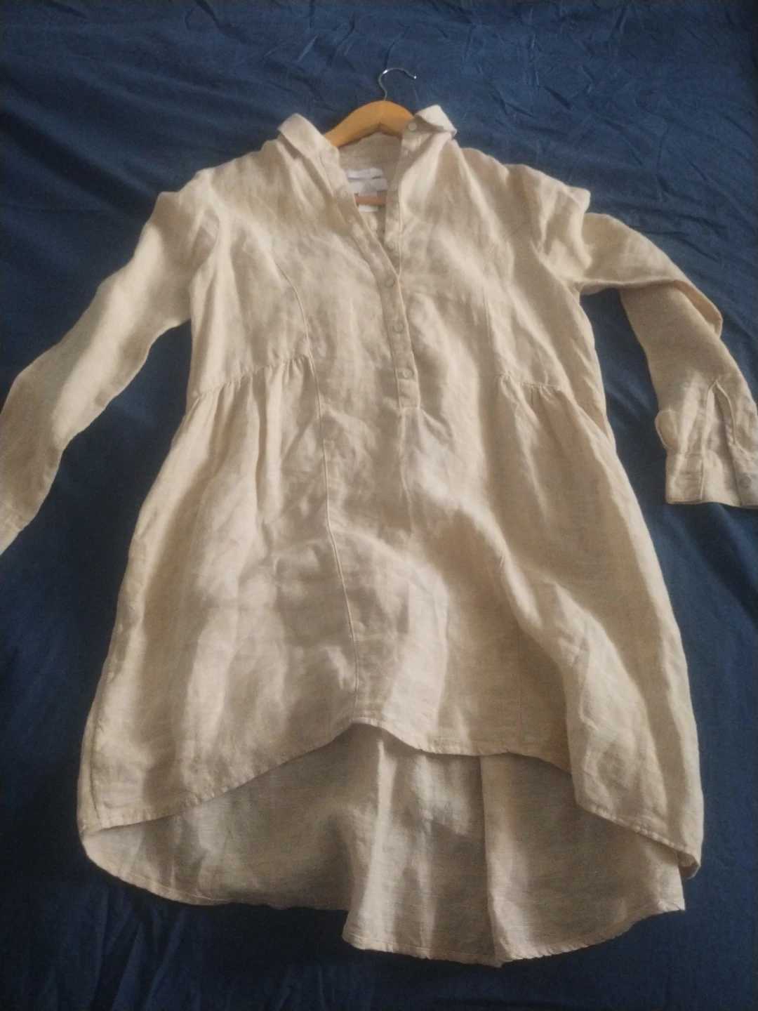 HALSTON 100% Linen Tunic Shirt