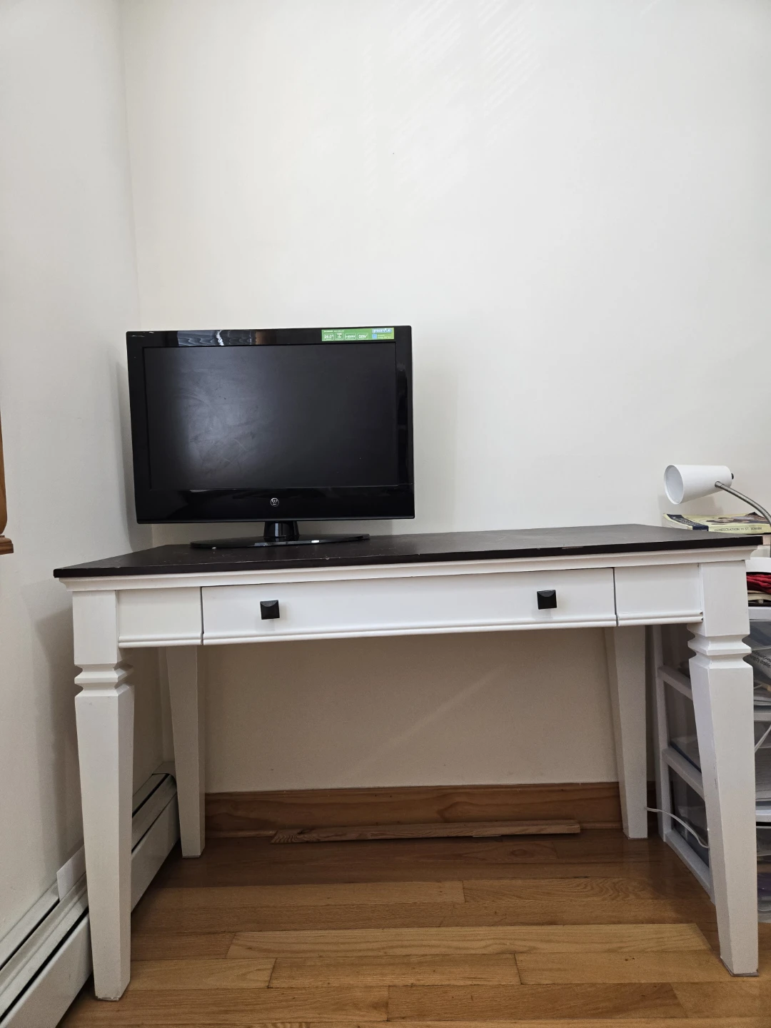 White Desk with Dark Top