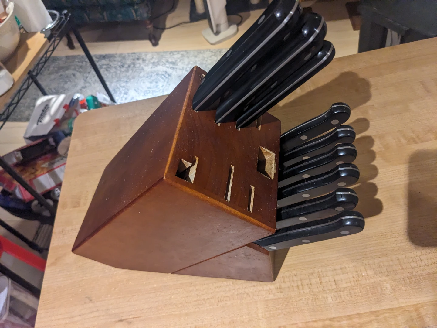 Wooden Knife Block Set with Knives - photo 2