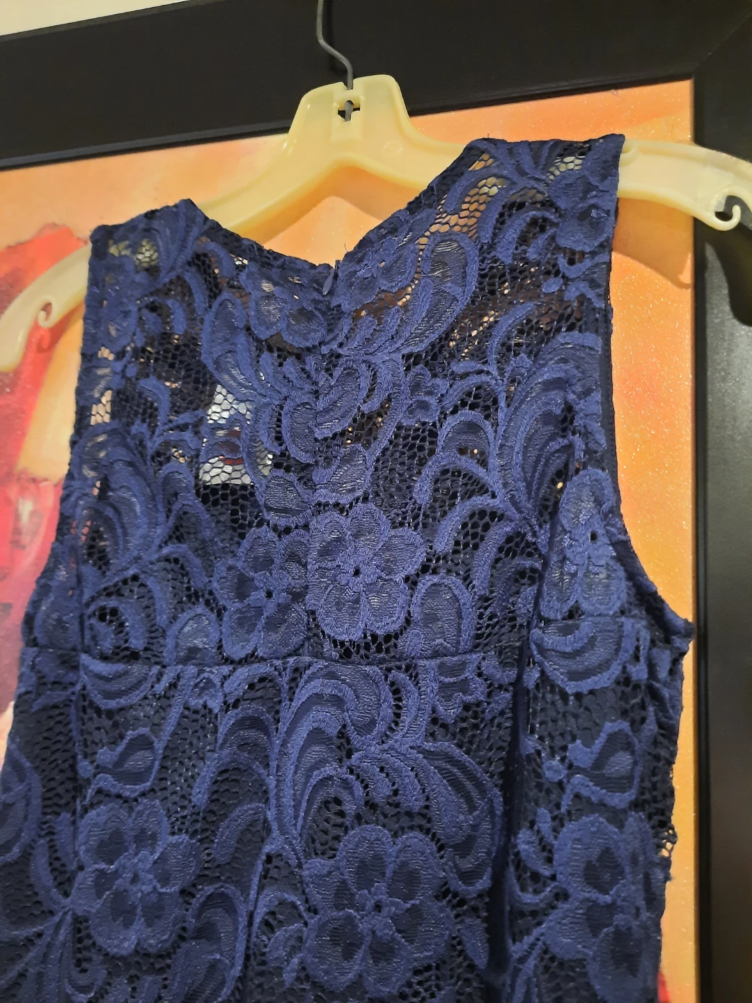 NWT Junior's Navy Blue Lace lined Dress - Ambiance - photo 4