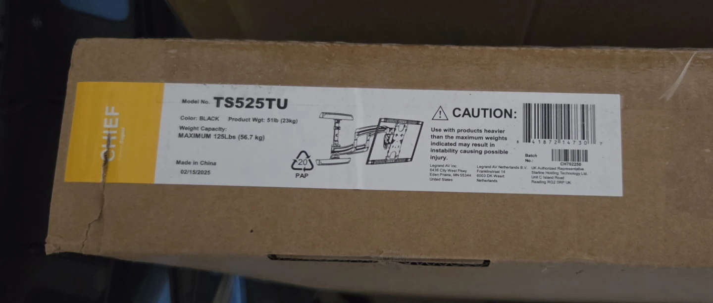 Chief TS525TU Black TV Mount