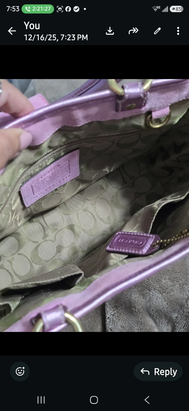 Coach Hampton Straw Tote Bag with Pink Leather Accents - photo 3