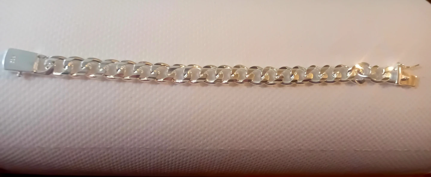 925 Sterling Silver Curb Link Bracelet - photo 4
