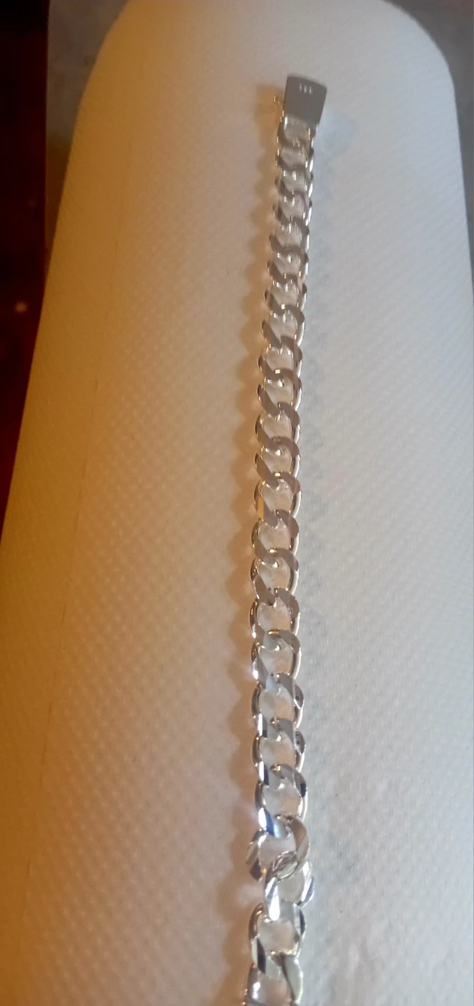 925 Sterling Silver Curb Link Bracelet - photo 5