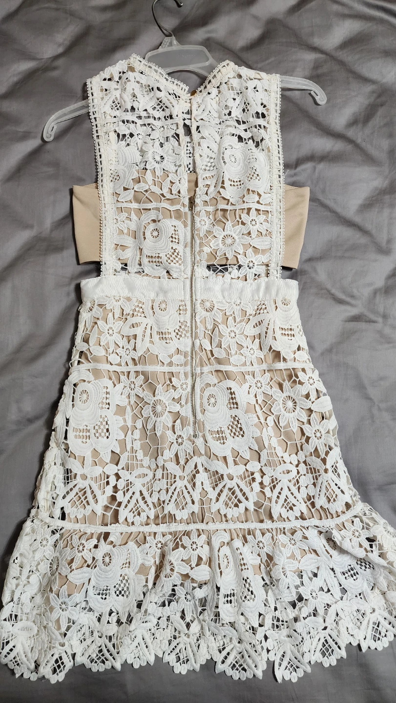 White Lace Dress S - photo 2