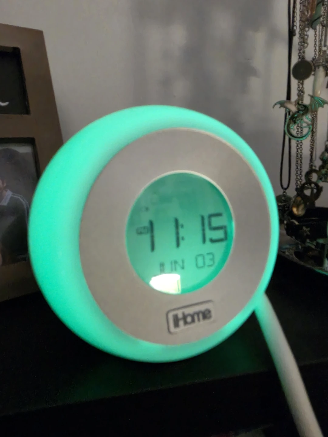 Color changing alarm clock/speaker/radio