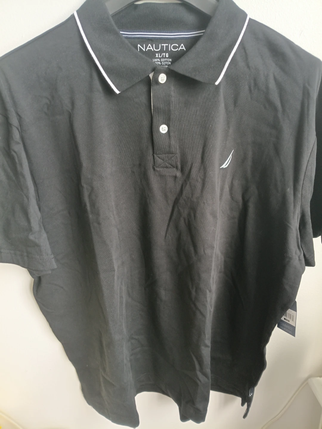 ⚽️Nautica Men's Black Polo Shirt XL/TG⚽