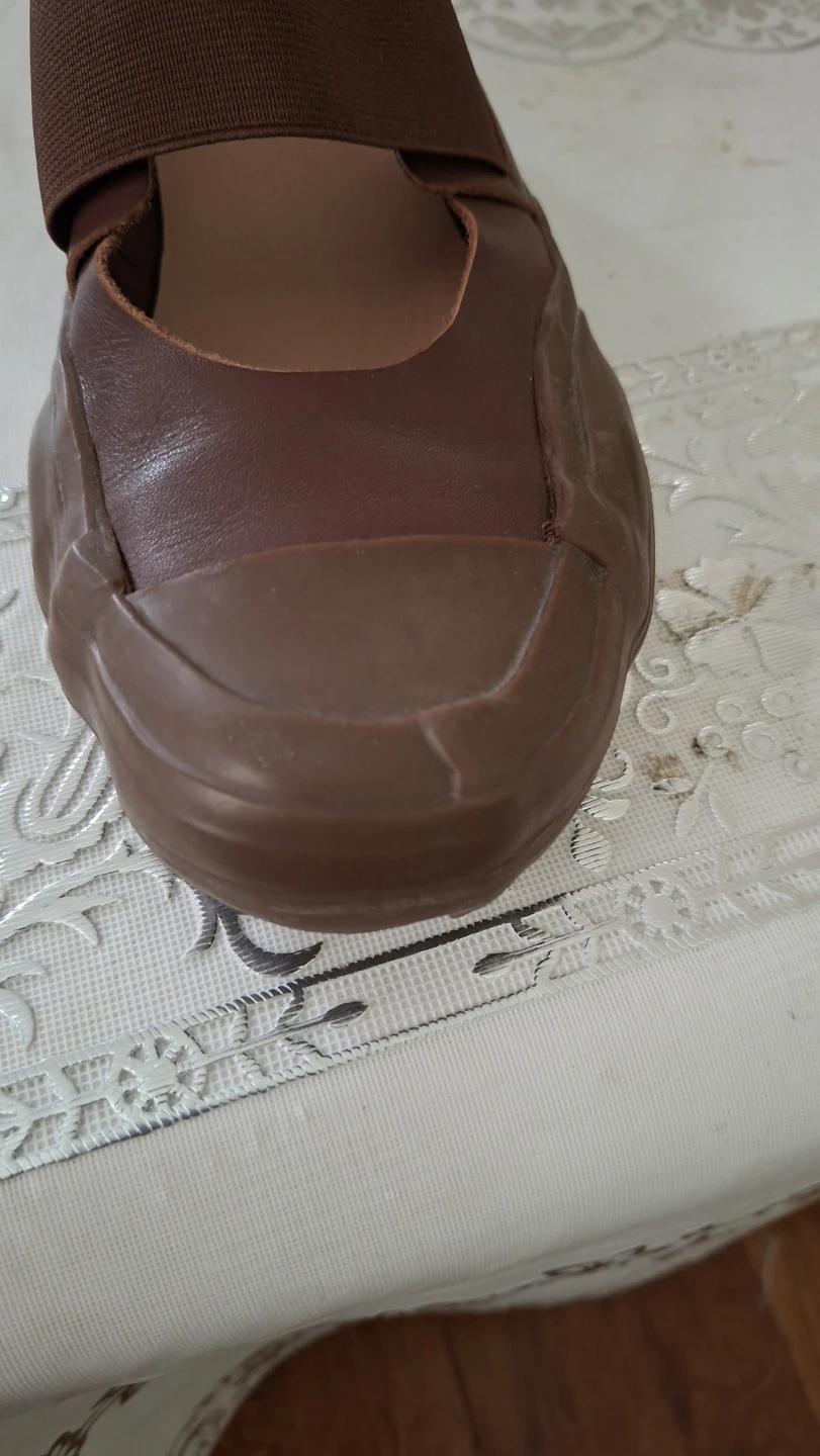 Brown Leather Mary Jane Style Flats - photo 5