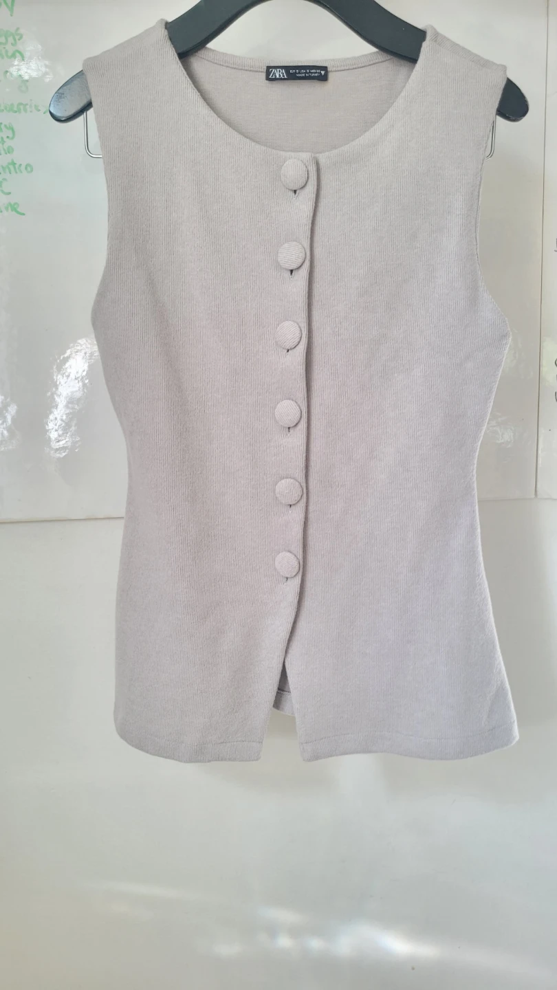 ZARA Button-Up Vest Top - Size S