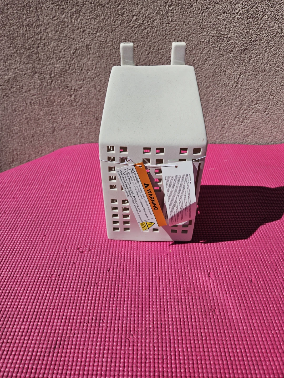 White Ceramic House Shaped Candle Holder