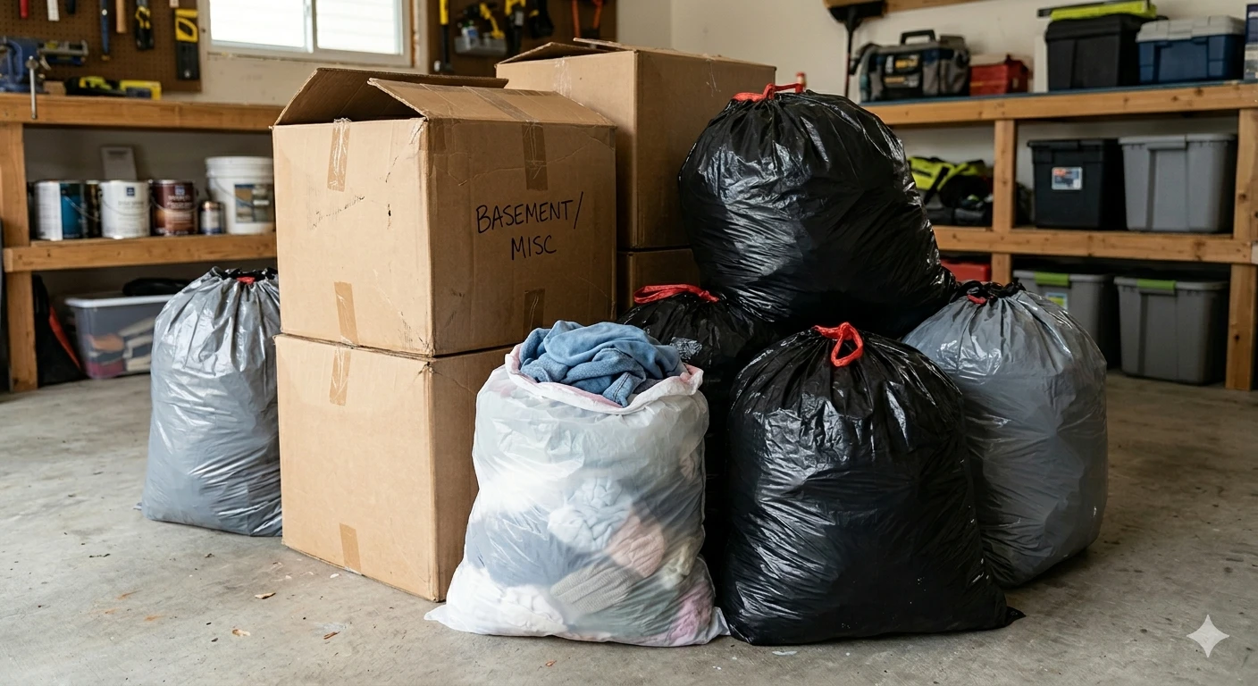 Boxes and Bagsful of newborn to four years old Clothing